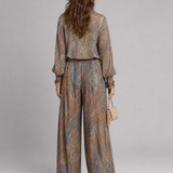 Mirbeth | Ornate Paisley Print Blouse And Wide Leg Pants Set