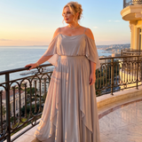 Vesbelle | Cold Shoulder Top And Flowing Maxi Skirt Set