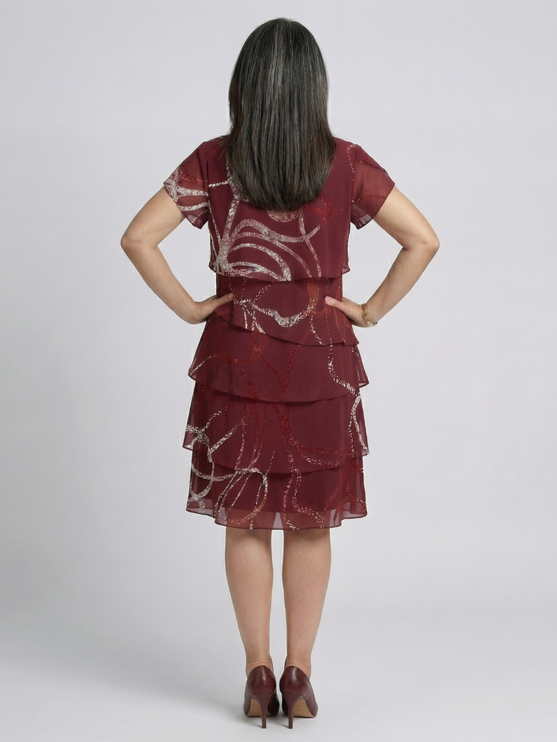Julmae | Composed Abstract Knee Length Dress