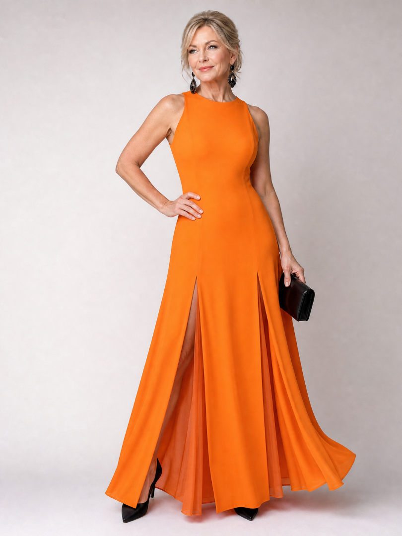 Theawyn | Sleeveless High Neck Maxi Dress