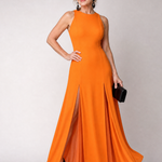 Theawyn | Sleeveless High Neck Maxi Dress