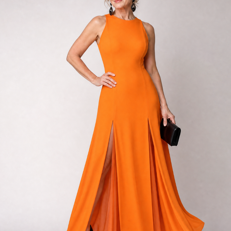 Theawyn | Sleeveless High Neck Maxi Dress