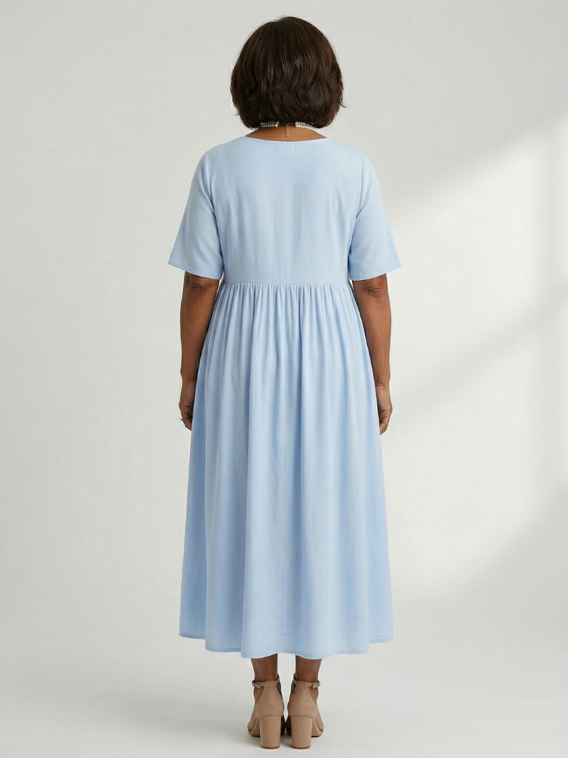 Verdra | Simple Gather Midi Dress