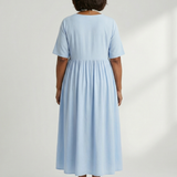 Verdra | Simple Gather Midi Dress