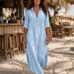 Verenathea | Button Front Collared Relaxed Midi Dress