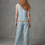 Julette | Sleeveless Top Wide Leg Contrast Pants Set