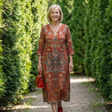 Prundra | Ease Patchwork Midi Dress