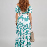 Veslyn | Off Shoulder Cutout Waist Maxi Dress