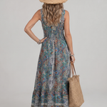Wila | Sleeveless Paisley Print Midi Dress