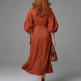 Dorsette | Sculpted Waist Panel Midi Dress