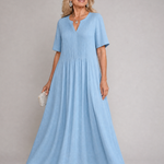 Casrina | Pleated V Neck Midi Dress