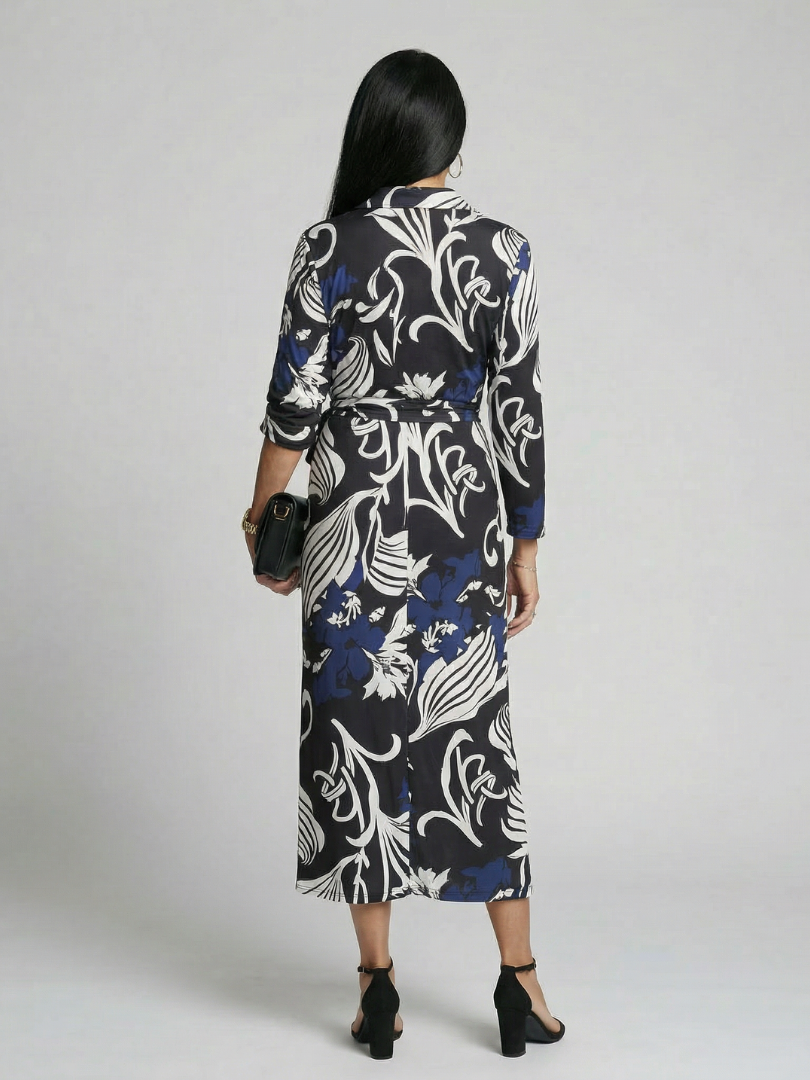 Sabnia | Relaxed Wrap Midi Dress