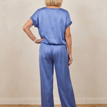 Beldra | Short Sleeve Drawstring Waist Pants Set