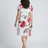 Selra | Soft Petal Layered Knee Length Dress
