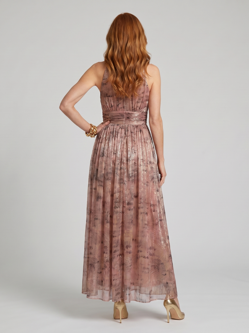 Fleurina | Textured Finish Sleeveless Midi Dress