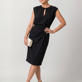 Callala | Draped Keyhole Midi Dress
