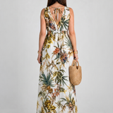 Milndra | Tropical Print Sleeveless Maxi Dress