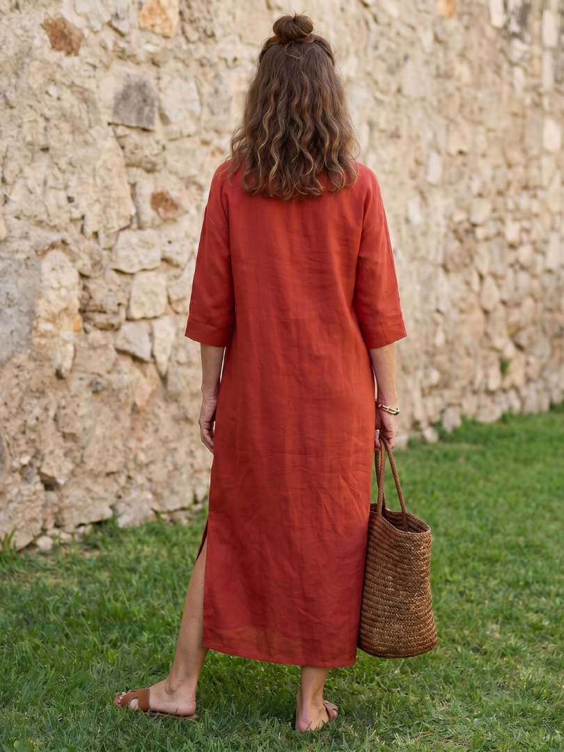 Noralora | Relaxed Straight Silhouette Midi Dress
