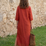 Noralora | Relaxed Straight Silhouette Midi Dress
