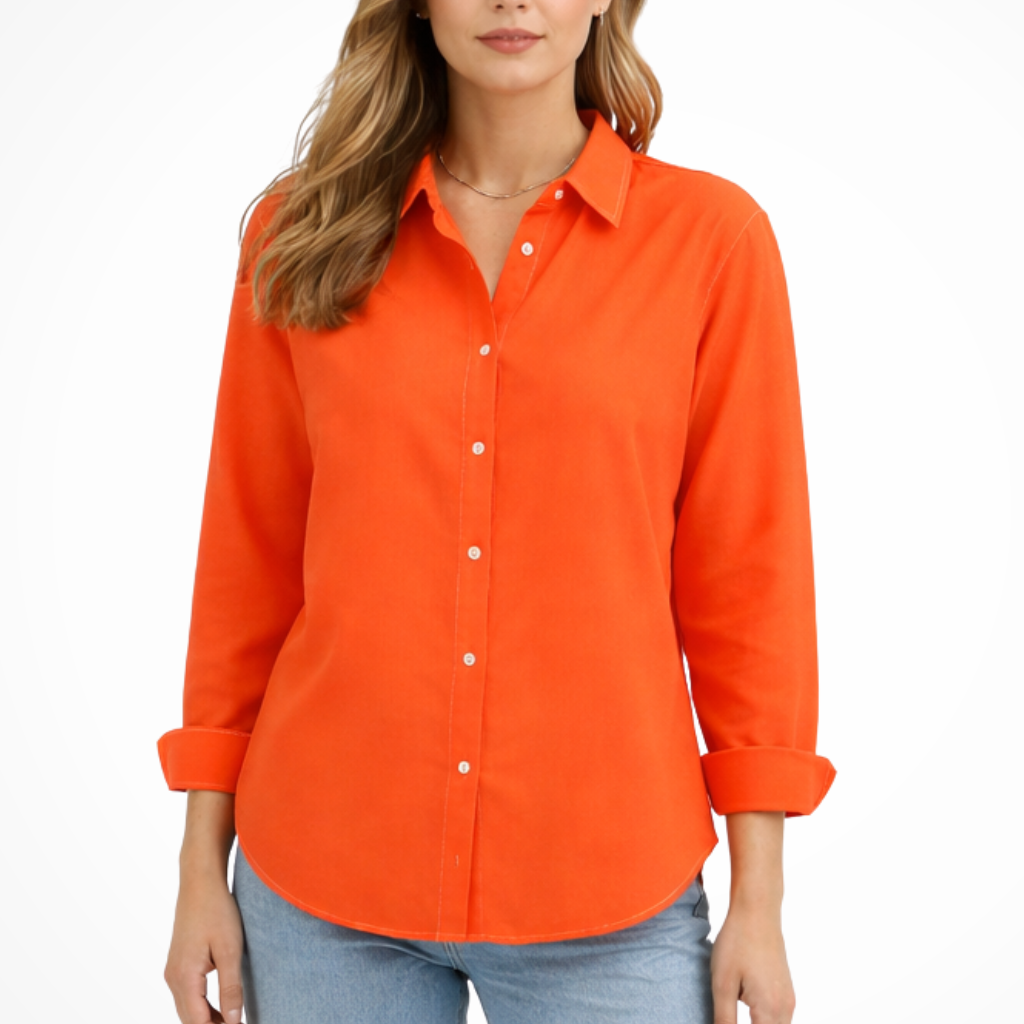 Darcy | Women Relaxed Fit Long Sleeve Collared Button Down Shirt