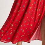 Giathea | Square Neck Floral Puff Sleeve Midi Dress