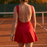 Surirose | Boat Neck Flared Tennis Dress