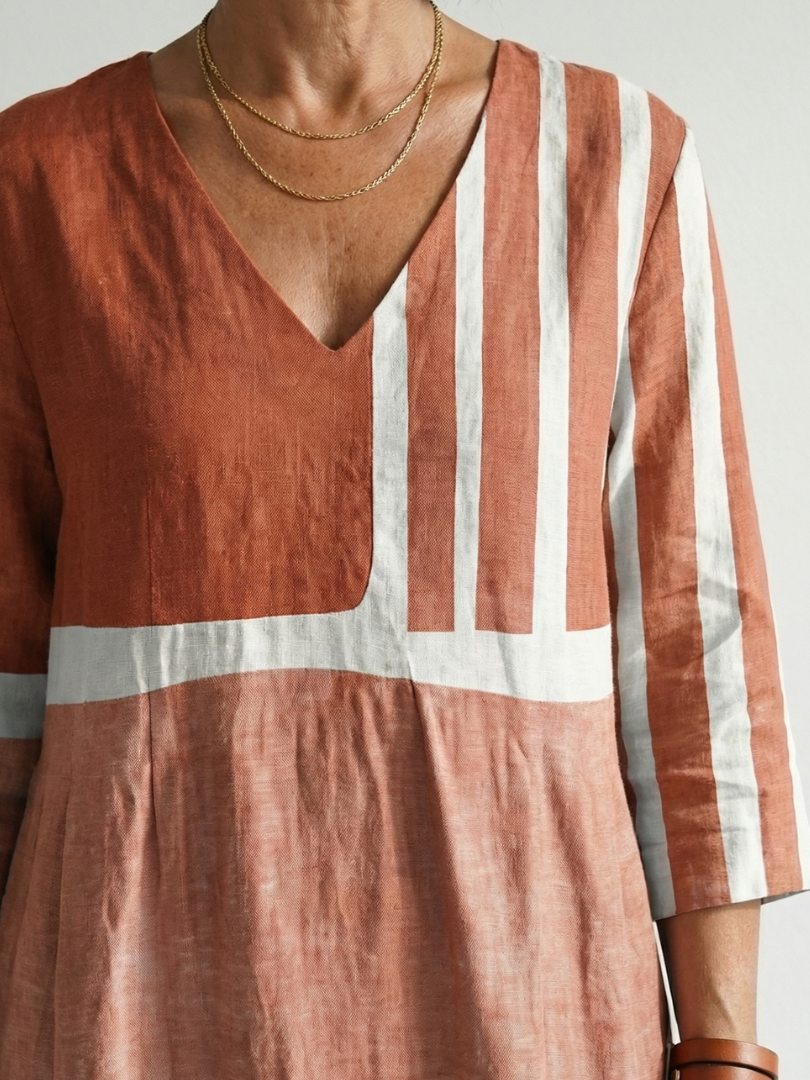 Liorarose | Easy Mixed Stripe Midi Dress