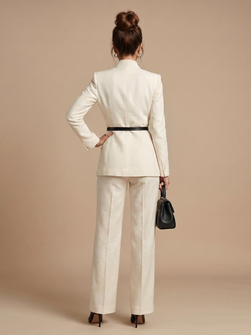 Mirassa | Structured Stand Collar Tailored Suit