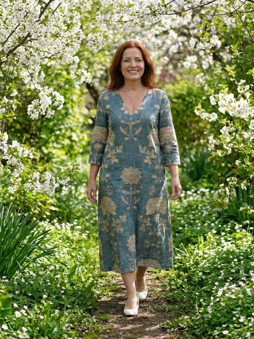Lara | Gentle Shape Floral Midi Dress