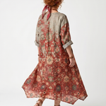 Lilawen | Mixed Pattern Relaxed Pocket Midi Dress