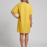 Marlia | Short Sleeve Patch Pockets Knee Length Dress