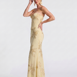 Casmae | Embroidered Strap Fitted Maxi Dress