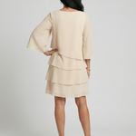 Lilabeth | Layered Flare Sleeve Knee Length Dress