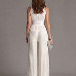 Tamsinrina | Pleated Halter Neck Wide Leg Jumpsuit
