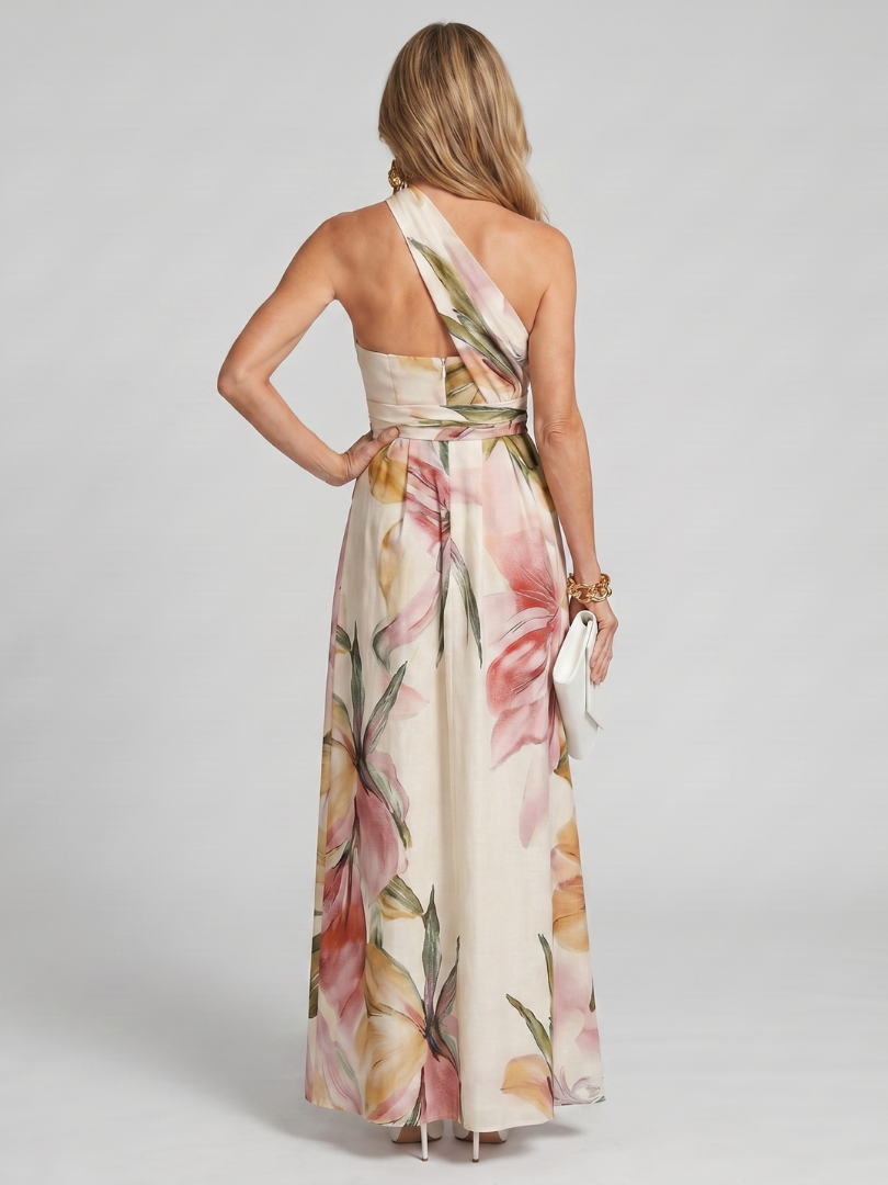 Isassa | Soft Halter Flowing Skirt Maxi Dress