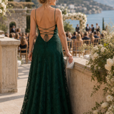 Fiorin | Spaghetti Strap Full Lace Maxi Dress