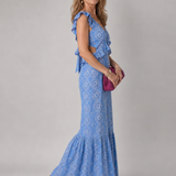 Corala | Sleeveless Ruffle Detail Midi Dress