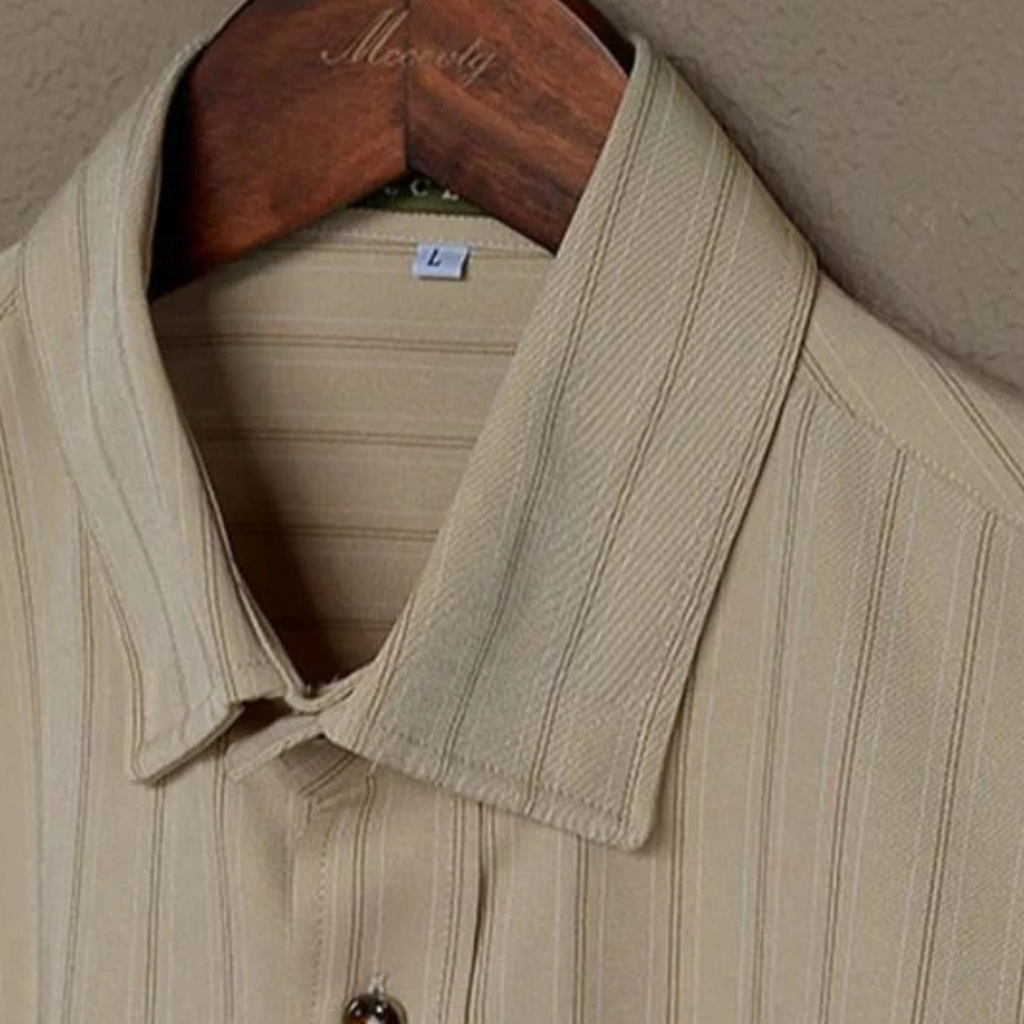 Rupert | Men Striped Long Sleeve Button Down Formal Shirt