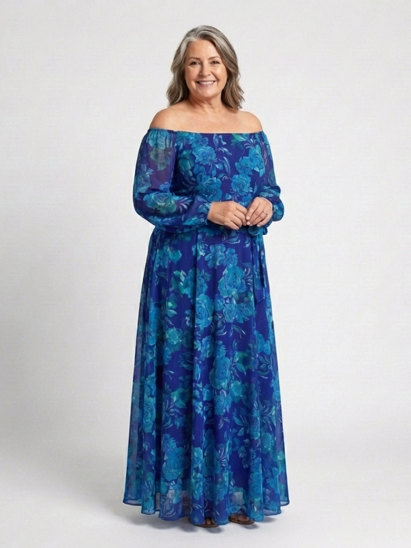 Camrose | Off Shoulder Floral Maxi Dress
