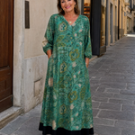 Corania | Botanical Vine Print Relaxed Pocket Midi Dress