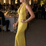 Wilsia | Halter Neck Fitted Silhouette Midi Dress