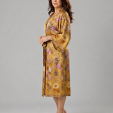 Fiossa | Floral Satin Wrap Lounge Robe