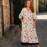 Solsia | Wildflower Print Everyday Swing Midi Dress