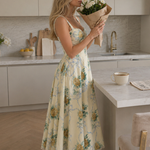 Norbeth | Soft Corset Style Structured Bodice Midi Dress