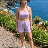 Taletta | Sleeveless Scoop Neck Crop Top And Shorts Set