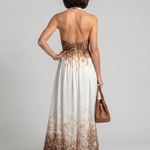 Mirabeth | Pleated White Midi Dress