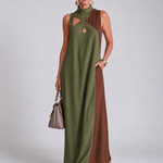 Lorney | Color Block Sleeveless Midi Dress