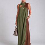 Lorney | Color Block Sleeveless Midi Dress