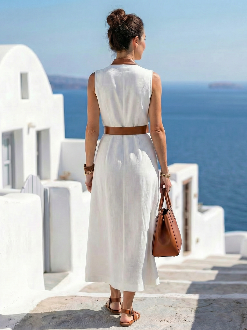 Norabeth | Contrast Line Midi Dress