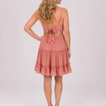 Velina | Spaghetti Strap Lace Bodice Knee Length Dress